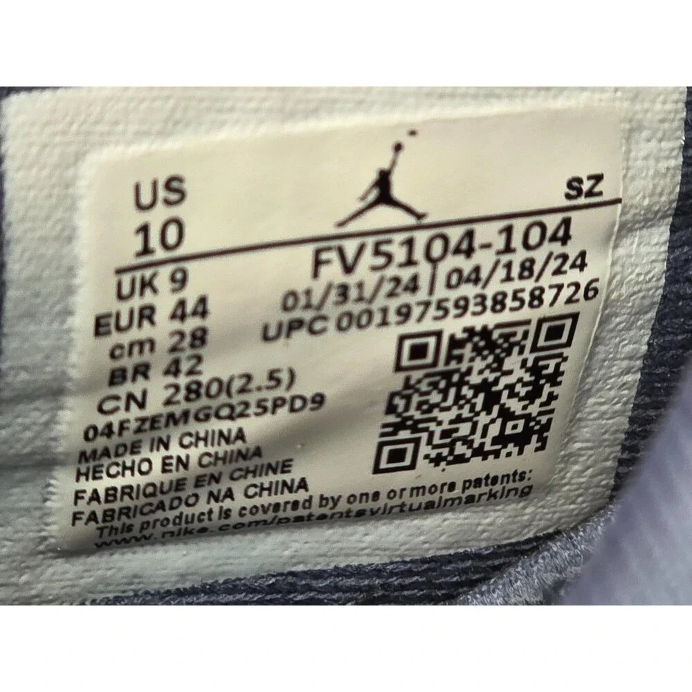 Jordan Air Jordan 11 Retro Low Diffused Blue White Blue FV5104-104 2024 Size 10